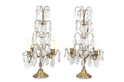 Lot 9 - A PAIR OF EARLY 20TH CENTURY BRASS, CUT AND...