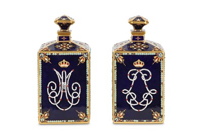 Lot 2 - A PAIR OF LATE 19TH CENTURY SEVRES STYLE...