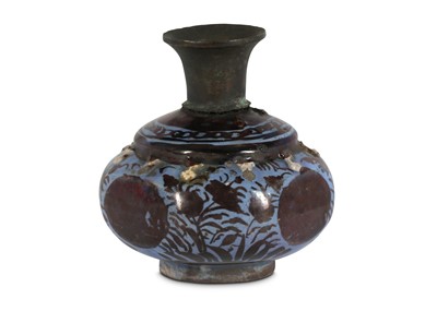 Lot 159 - A QAJAR COPPER-LUSTRE POTTERY VASE Iran, 19th...