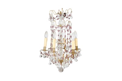 Lot 38 - A MARIE THERESE STYLE GILT BRASS, CLEAR AND...