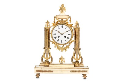 Lot 221 - A 19TH CENTURY FRENCH GILT BRONZE AND WHITE...