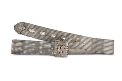 Lot 95 - AN OTTOMAN SILVER BELT Ottoman Turkey, first...
