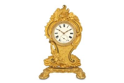 Lot 205 - A MID 19TH CENTURY FRENCH GILT BRONZE ROCOCO...