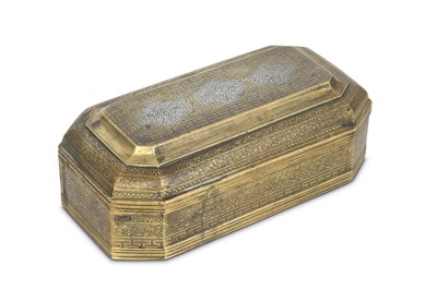 Lot 213 - A SOUTH EAST ASIAN BRASS PANDAN BOX Possibly...