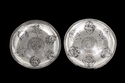 Lot 69 - TWO NIELLOED-SILVER DISHES Ottoman Greece or...