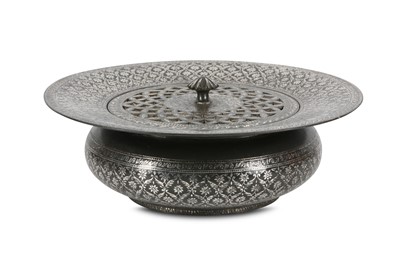 Lot 260 - A SILVER-INLAID BIDRI BASIN Bidar, Deccan,...