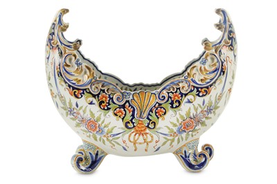 Lot 190 - A DESVRES FAIENCE CENTREPIECE, early 20th...