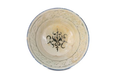 Lot 13 - * A PIERCED CLEAR GLAZE POTTERY BOWL  PROPERTY...