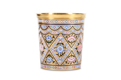 Lot 170 - * A PINK AND BLUE ENAMELLED GOLD CUP PROPERTY...