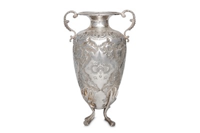 Lot 178 - A LATE QAJAR SILVER VASE Iran, late 19th...