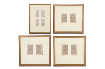 Lot 132 - TEN LOOSE QUR'ANIC FOLIOS Iran, late 17th -...