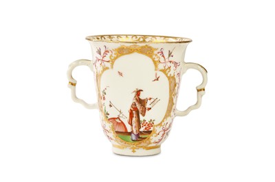 Lot 11 - A MEISSEN TWIN-HANDLED BEAKER, circa 1725-30,...