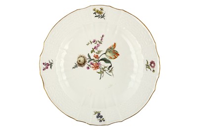 Lot 88 - A MEISSEN PLATE, circa 1745, painted with a...