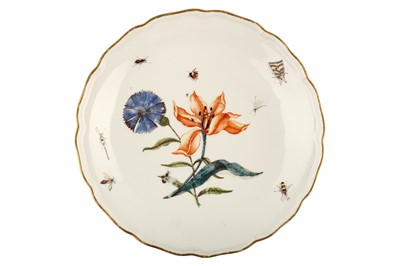Lot 70 - A MEISSEN PLATE, circa 1740, finely painted...