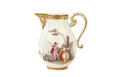 Lot 77 - A MEISSEN MILK JUG, circa 1745, both sides...