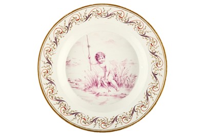 Lot 126 - A FÜRSTENBERG PORCELAIN SOUP PLATE, circa 1775,...