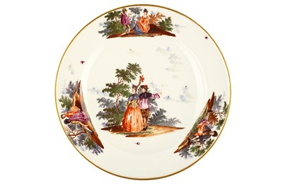 Lot 119 - A CONTINENTAL PORCELAIN PLATE, circa 1760,...