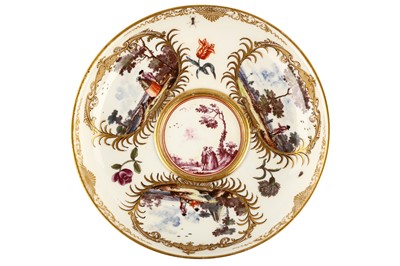 Lot 76 - A MEISSEN CIRCULAR ECUELLE STAND, circa 1740,...