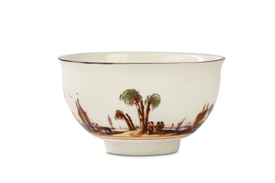 Lot 17 - A MEISSEN TEABOWL, circa 1735, painted in...