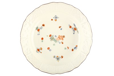 Lot 64 - A MEISSEN DISH, circa 1740, painted in...