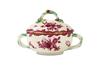 Lot 99 - A MEISSEN ECUELLE AND COVER, circa 1765, of...