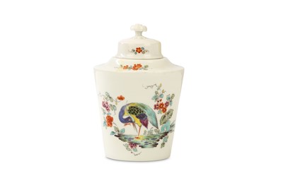 Lot 73 - A MEISSEN TEA CANISTER AND COVER, 19th Century,...