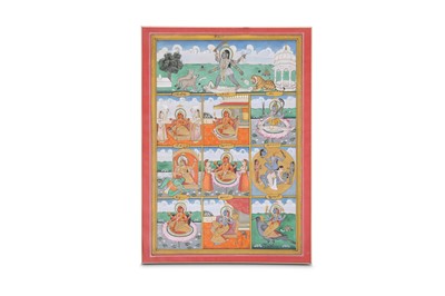 Lot 240 - THE GODDESS KALI AND NINE TANTRIC...