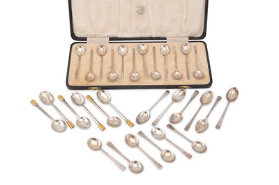 Lot 388 - A cased set of six George V sterling silver...