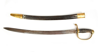 Lot 128 - British constabulary sword/hanger and scabbard,...