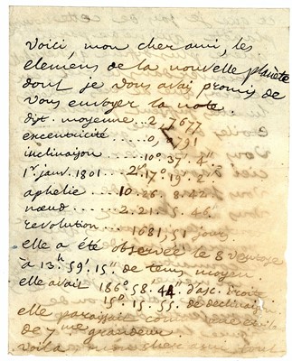 Lot 240 - Ampere (André-Marie) Autograph letter signed...