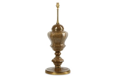 Lot 611 - A 20th century decalcomania lamp base, in the...