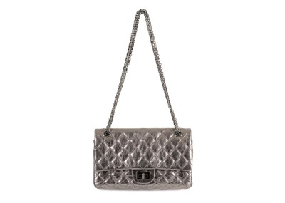 Lot 135 - Chanel Silver Metallic Reissue Flap Bag, c....