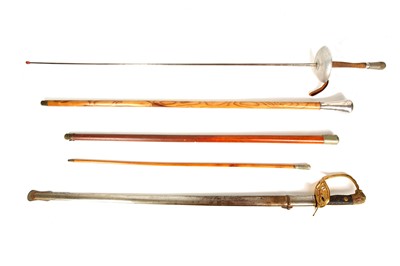 Lot 112 - 1) Spanish officer's sword, marked with the...