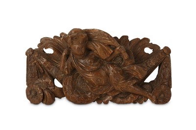 Lot 601 - A 17th century carved oak relief depicting a...