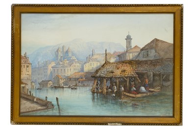 Lot 198 - EDWIN ST JOHN (BRITISH 1878-1961) River Scene...