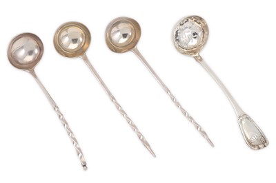 Lot 348 - A mixed group of sterling silver ladles,...
