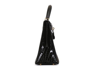 Lot 244 - Hermes Black Porosus Crocodile Kelly 32, c....