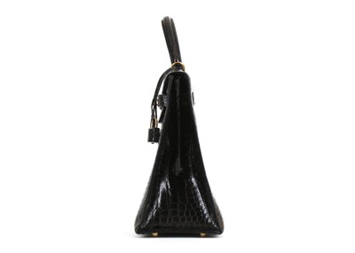 Lot 244 - Hermes Black Porosus Crocodile Kelly 32, c....