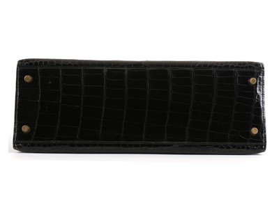 Lot 244 - Hermes Black Porosus Crocodile Kelly 32, c....