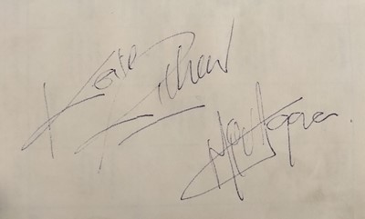 Lot 155 - Jagger (Mick) & Keith Richards Ink signatures...