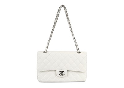 Lot 63 - Chanel White  Double Flap Bag, c. 2005-06,...