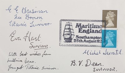 Lot 223 - Titanic Interest.- First Day Cover signed by...