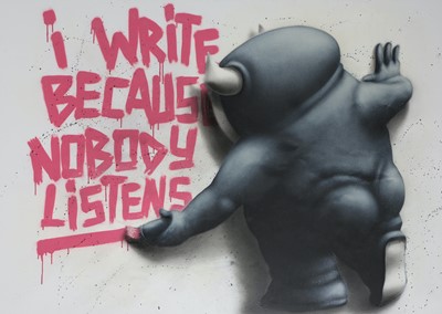 Lot 145 - Cart1 (French), 'I Write Because Nobody Listens'