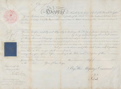 Lot 235 - George IV, King of England Royal document on...
