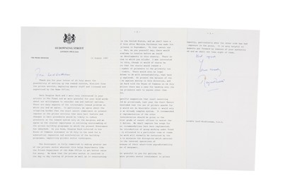 Lot 221 - Thatcher (Margaret) Typed letter signed...