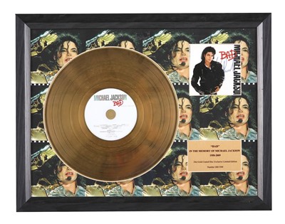 Lot 154 - Jackson (Michael) ‘Bad’ 24KT Gold Disc,...