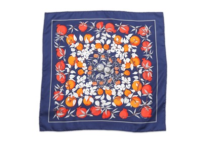 Lot 69 - Hermes 'Jardins D'Eden' Silk Pocket Square,...
