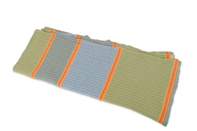 Lot 478 - Etro Cable Knit Blanket, in shades of blue,...
