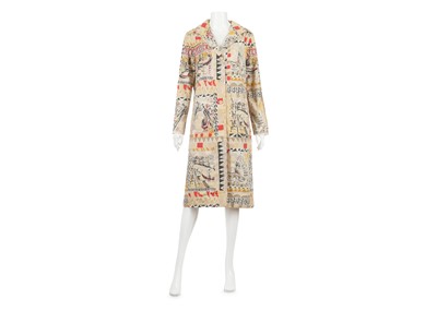 Lot 389 - Prada Printed Cotton Coat, c. 2004, abstract...