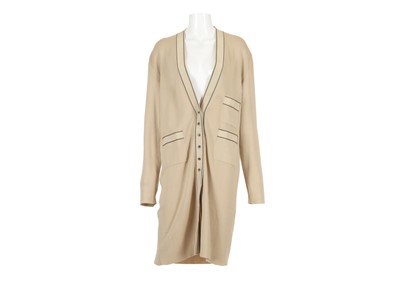 Lot 314 - Salvatore Ferragamo Beige Long Cardigan,...